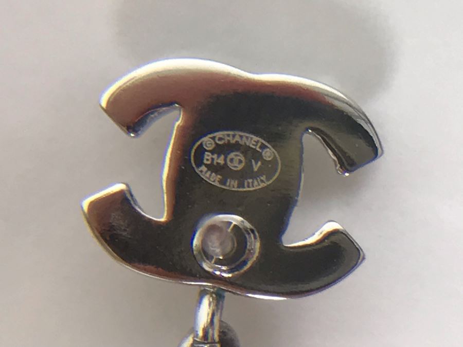 JUST ADDED - Chanel Crystal Pearl Drop Earrings B14 V Made In Italy (MOE) [Photo 8]