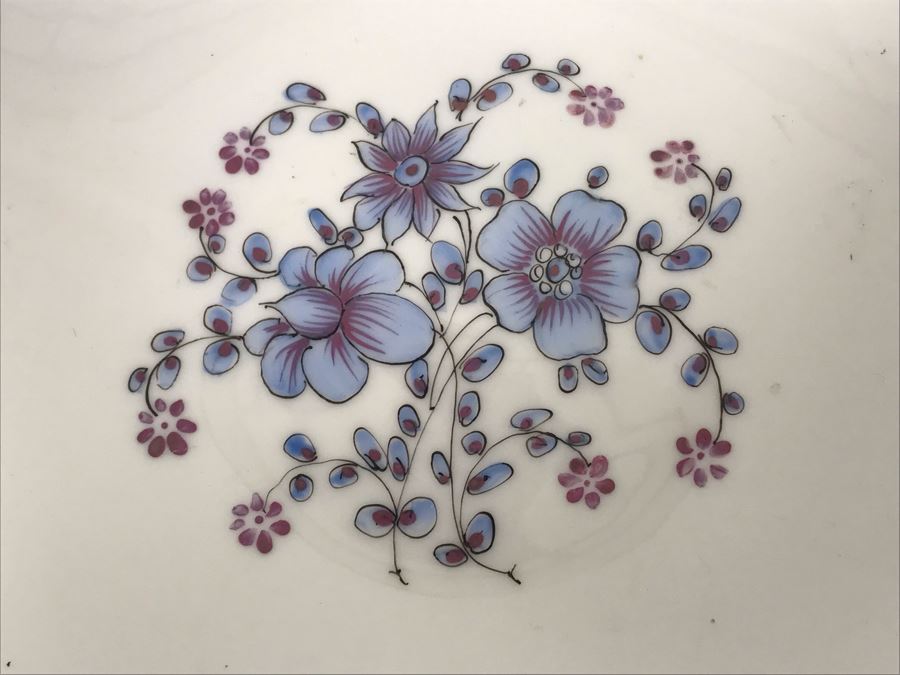 LAST MINUTE ADD - Hand Painted For Ginori Fifth Avenue Italian Footed Bowl With Gold Tone Decorations 12W X 6H (MOE) [Photo 9]