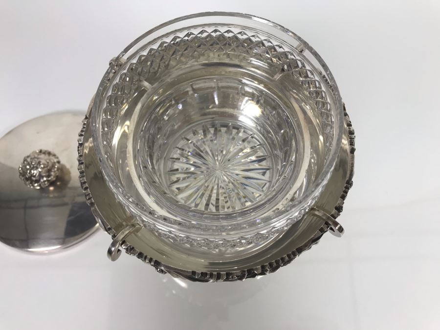 LAST MINUTE ADD - Vintage Elegant Barker Ellis Silverplate Caviar Server England 6W X 6.5H (MOE) [Photo 4]