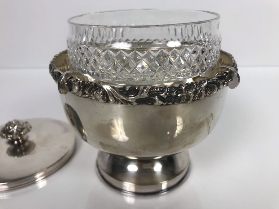 LAST MINUTE ADD - Vintage Elegant Barker Ellis Silverplate Caviar Server England 6W X 6.5H (MOE) [Photo 5]