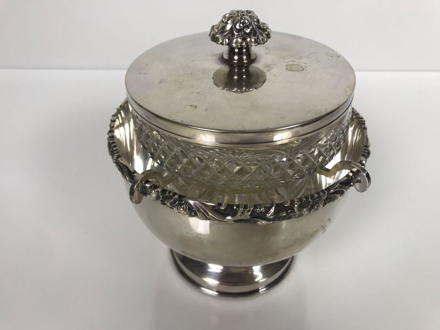 LAST MINUTE ADD - Vintage Elegant Barker Ellis Silverplate Caviar Server England 6W X 6.5H (MOE) [Photo 2]