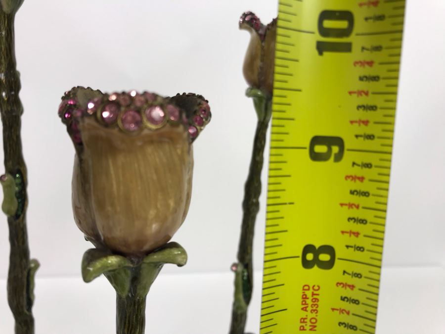 LAST MINUTE ADD - Jay Strongwater Candlesticks Candle Holders Set Of Five 9.5H - 12.5H (Retails Over $1,000 Per Candlestick Totaling $5,000+) (MOE) [Photo 10]