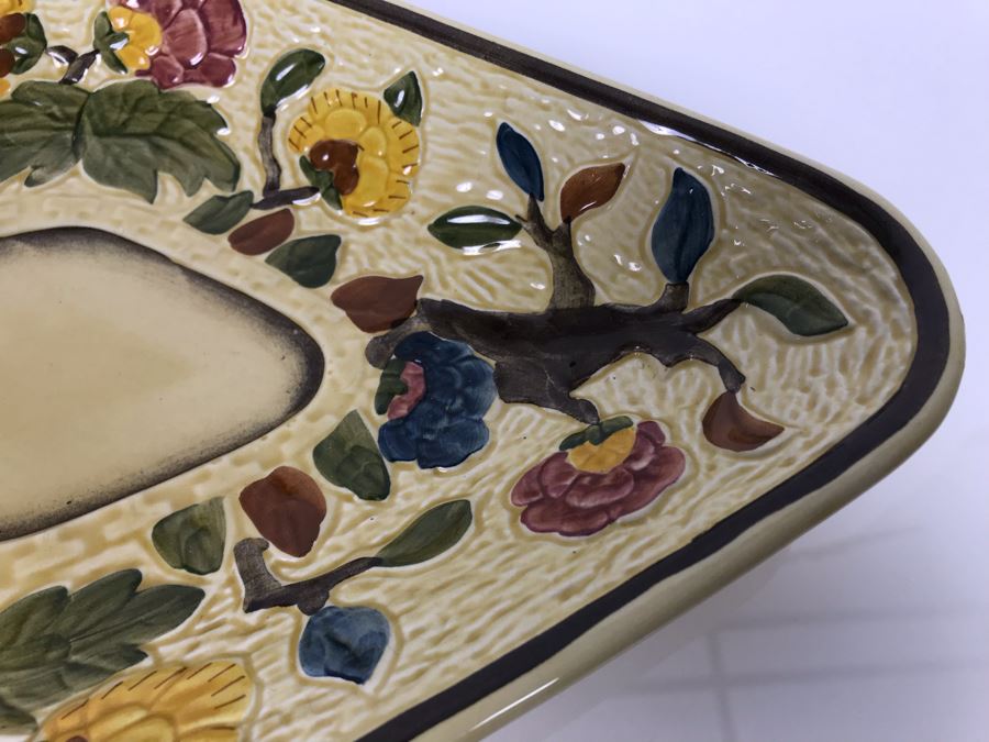 LAST MINUTE ADD - Handpainted H J Wood Staffordshire England Diamond Dish Indian Tree 13.5 X 8.5 [Photo 5]