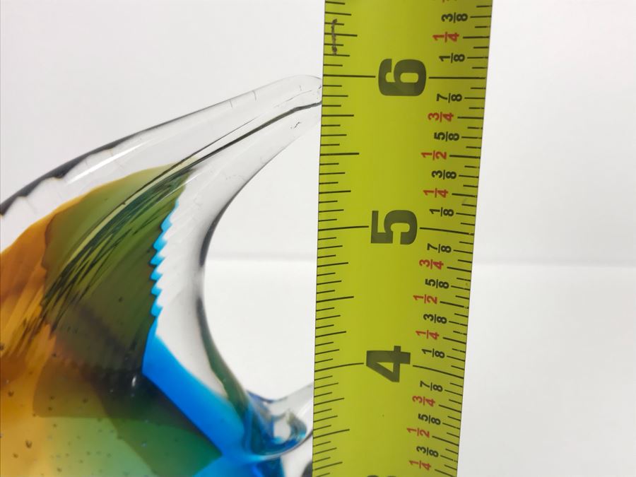 LAST MINUTE ADD - Pair Of Signed Art Glass Fish Figurines 6H And 3H [Photo 12]