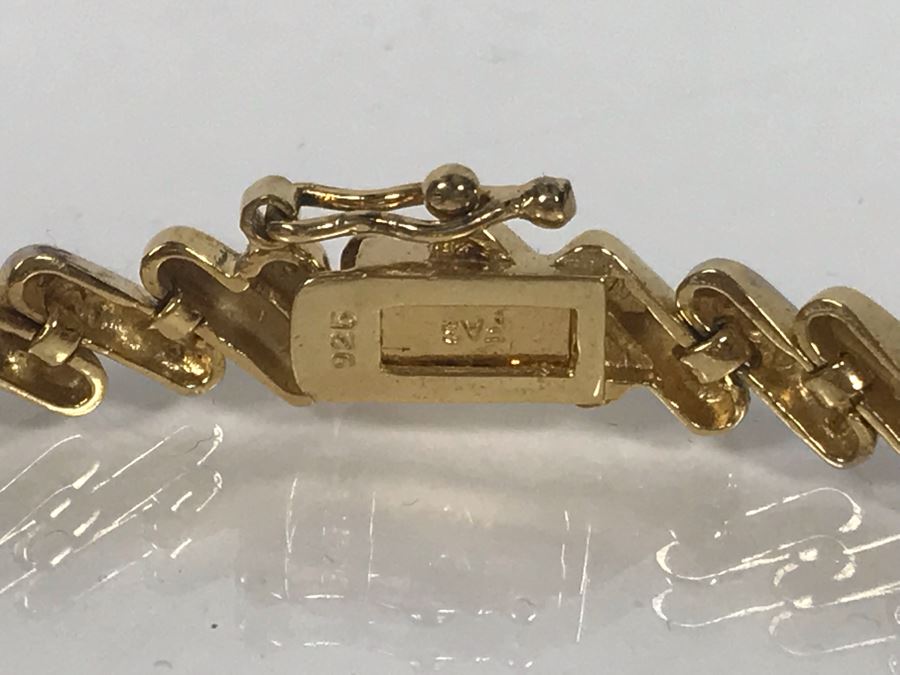 LAST MINUTE ADD - 24K Gold Over Sterling 7'L Bracelet 15.2g [Photo 4]