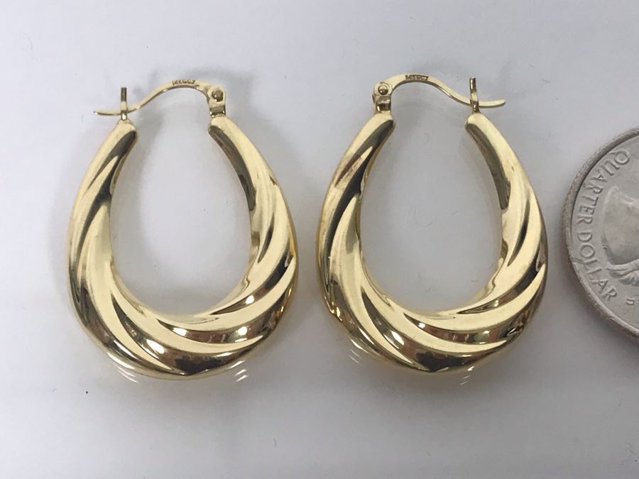 LAST MINUTE ADD - 14K Gold Earrings 3.2g [Photo 7]
