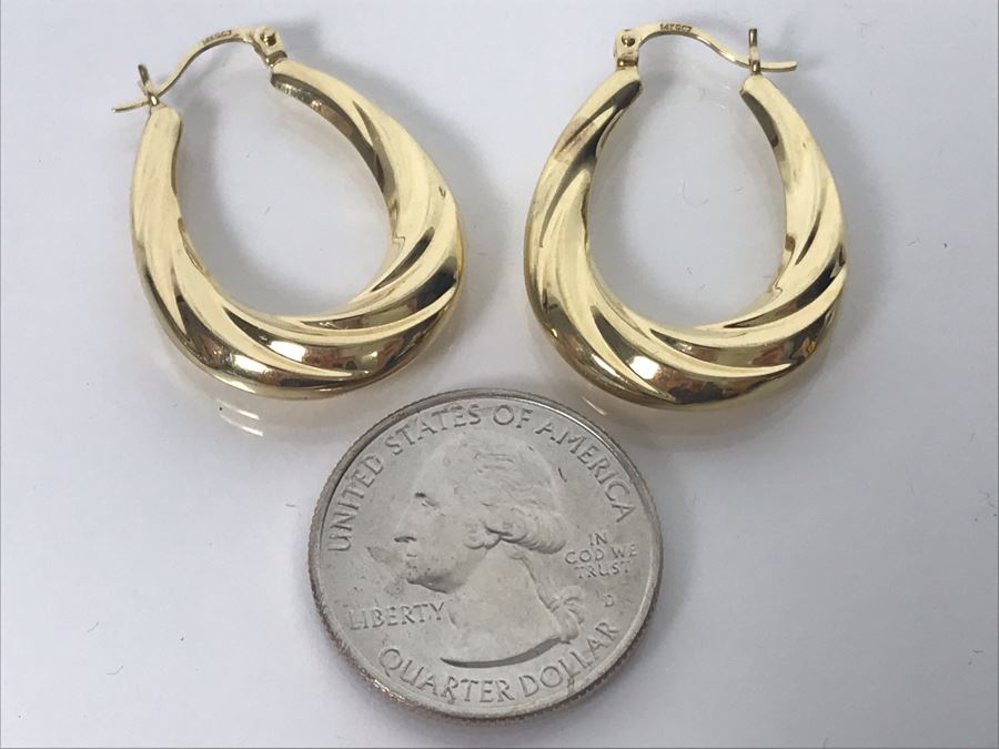 LAST MINUTE ADD - 14K Gold Earrings 3.2g [Photo 2]