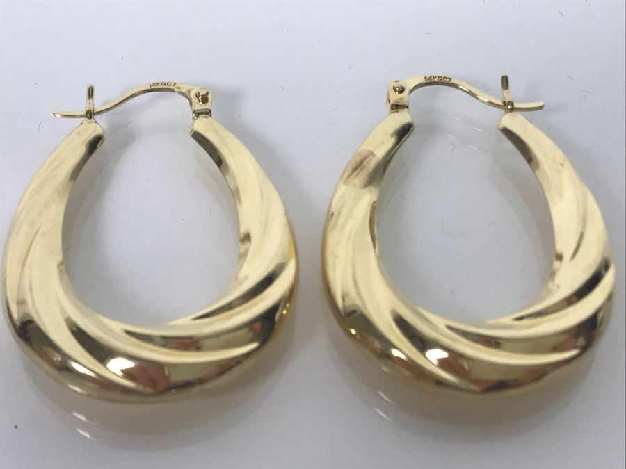 LAST MINUTE ADD - 14K Gold Earrings 3.2g [Photo 4]