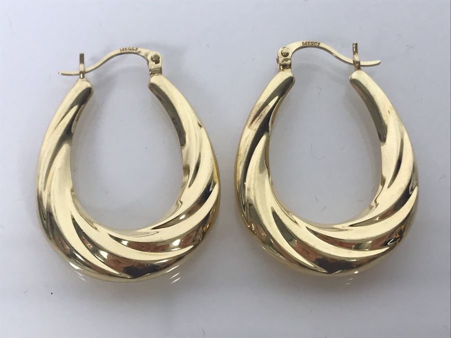 LAST MINUTE ADD - 14K Gold Earrings 3.2g [Photo 3]