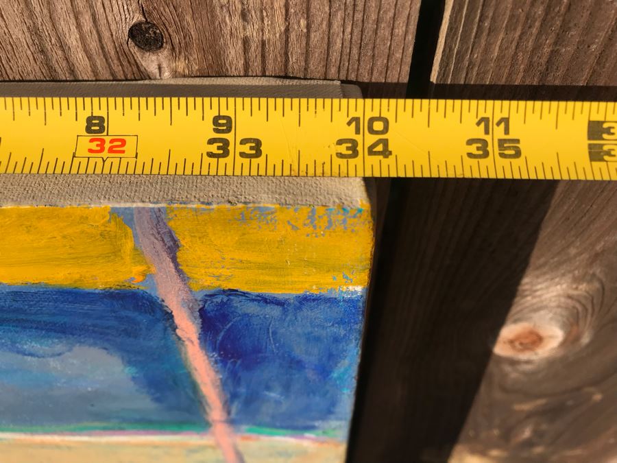 Original Jean Klafs Abstract Expressionist Painting On Canvas Titled 'The Mask' 40 X 34 [Photo 8]