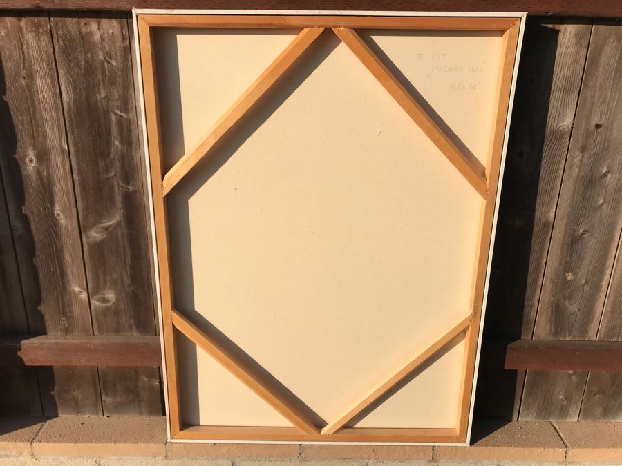 Original Jean Klafs Abstract Expressionist Painting On Canvas Titled 'Modern Isis' 48 X 36 [Photo 11]