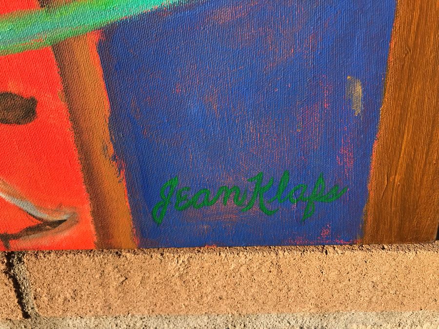 Original Jean Klafs Abstract Expressionist Painting On Canvas Titled 'Modern Isis' 48 X 36 [Photo 10]