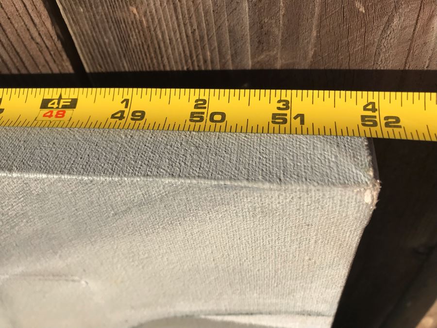 Original Jean Klafs Abstract Expressionist Painting On Canvas Titled 'Kowloon Junk' 52 X 36 [Photo 10]