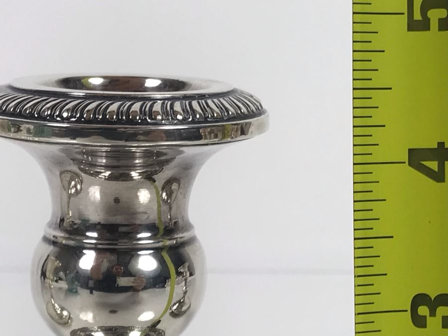 Set Of Three Sterling Silver Weighted Candle Holders By Fisher 4.5H [Photo 7]