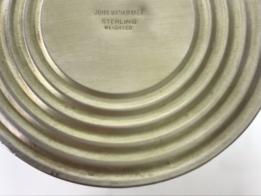 Set Of Four Sterling Silver Weighted Candle Holders By John Wanamaker 3.5H [Photo 5]