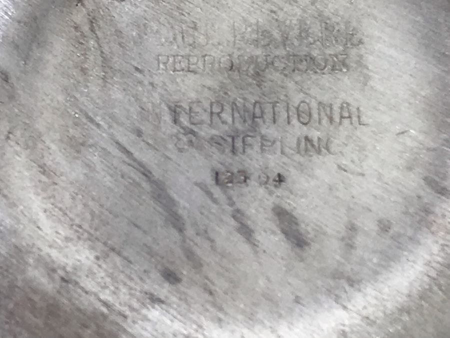 Sterling Silver Coffee Pot And Sterling Teapot With Pine Cone Finials And Sterling Creamer And Sugar Paul Revere Reproduction By International Silver Co (Sterling Weight: 1,452g Silver Value: $1,145) [Photo 11]