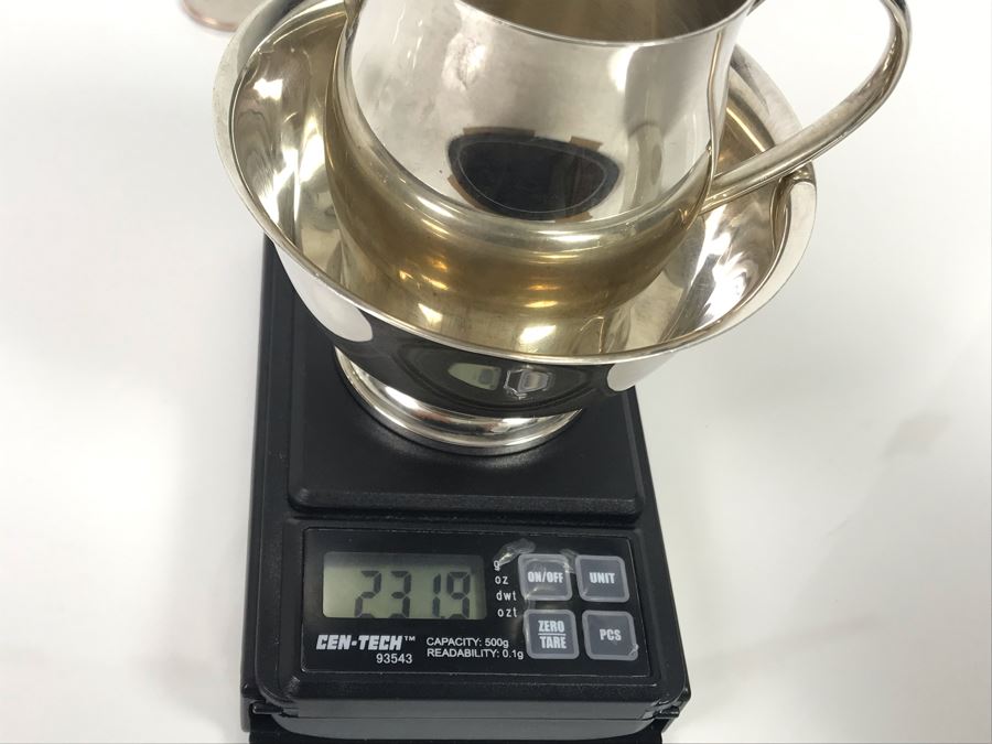 Sterling Silver Coffee Pot And Sterling Teapot With Pine Cone Finials And Sterling Creamer And Sugar Paul Revere Reproduction By International Silver Co (Sterling Weight: 1,452g Silver Value: $1,145) [Photo 13]