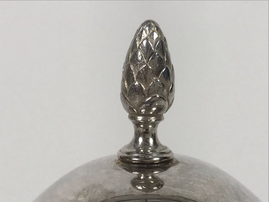 Sterling Silver Coffee Pot And Sterling Teapot With Pine Cone Finials And Sterling Creamer And Sugar Paul Revere Reproduction By International Silver Co (Sterling Weight: 1,452g Silver Value: $1,145) [Photo 14]