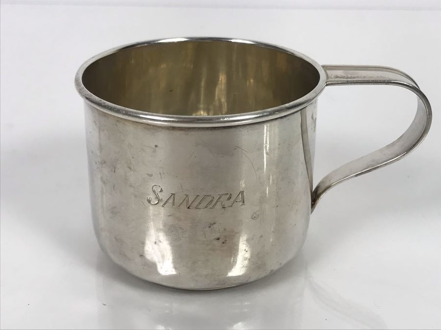 Sterling Silver Baby Cup By Gorham Sandra (Sterling Weight: 65g, Silver Value: $51) [Photo 3]