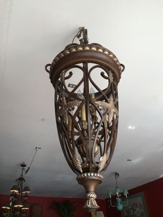 Large Brown Hanging Light Fixture for a Large Foyer [Photo 1]