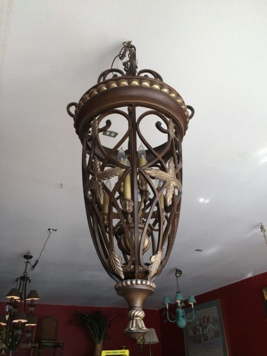 Large Brown Hanging Light Fixture for a Large Foyer [Photo 4]