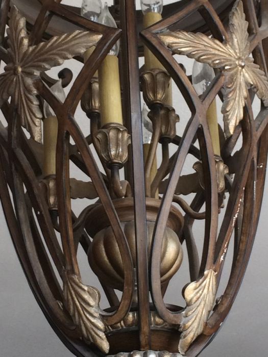 Large Brown Hanging Light Fixture for a Large Foyer [Photo 2]