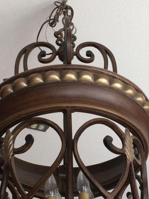 Large Brown Hanging Light Fixture for a Large Foyer [Photo 3]