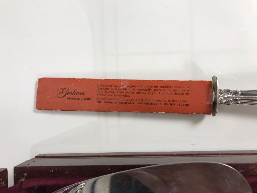 Sterling Silver Gorham Flatware Set With Sterling Serving Pieces In Wooden Silver Storage Chest (Sterling Weight: 1,851g, Silver Value: $1,462) (Total Replacement Retail Value: $8,451) - See Listing For Details [Photo 9]