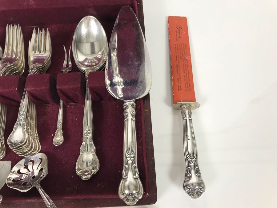 Sterling Silver Gorham Flatware Set With Sterling Serving Pieces In Wooden Silver Storage Chest (Sterling Weight: 1,851g, Silver Value: $1,462) (Total Replacement Retail Value: $8,451) - See Listing For Details [Photo 8]