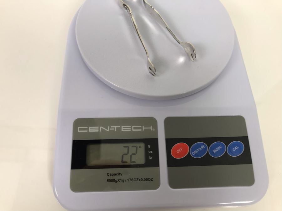 Vintage Sterling Silver Wallace Sugar Cube Tongs (Sterling Weight: 22g, Silver Value: $17) [Photo 8]