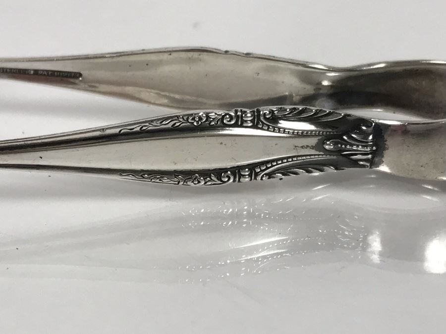 Vintage Sterling Silver Wallace Sugar Cube Tongs (Sterling Weight: 22g, Silver Value: $17) [Photo 3]