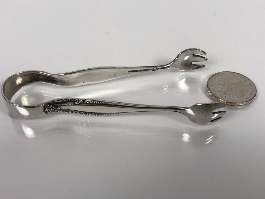 Vintage Sterling Silver Wallace Sugar Cube Tongs (Sterling Weight: 22g, Silver Value: $17) [Photo 7]