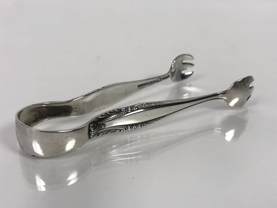 Vintage Sterling Silver Wallace Sugar Cube Tongs (Sterling Weight: 22g, Silver Value: $17) [Photo 6]