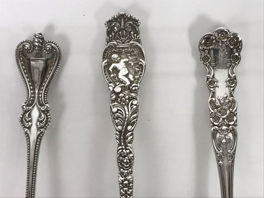 (3) Ornate Sterling Silver Spoons (Sterling Weight: 82g, Silver Value: $64) [Photo 2]