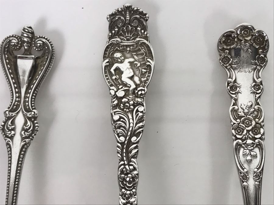 (3) Ornate Sterling Silver Spoons (Sterling Weight: 82g, Silver Value: $64) [Photo 4]