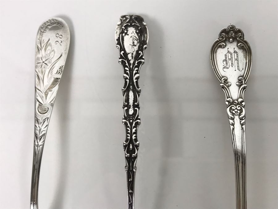 (6) Antique Vintage Sterling Silver Spoons (Sterling Weight: 119g, Silver Value: $94) [Photo 4]