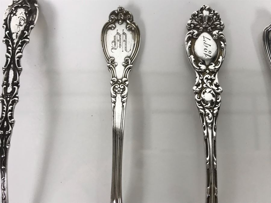 (6) Antique Vintage Sterling Silver Spoons (Sterling Weight 119g