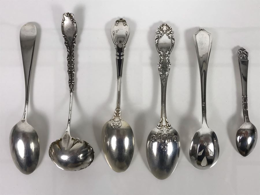 (6) Antique Vintage Sterling Silver Spoons (Sterling Weight: 119g, Silver Value: $94) [Photo 8]