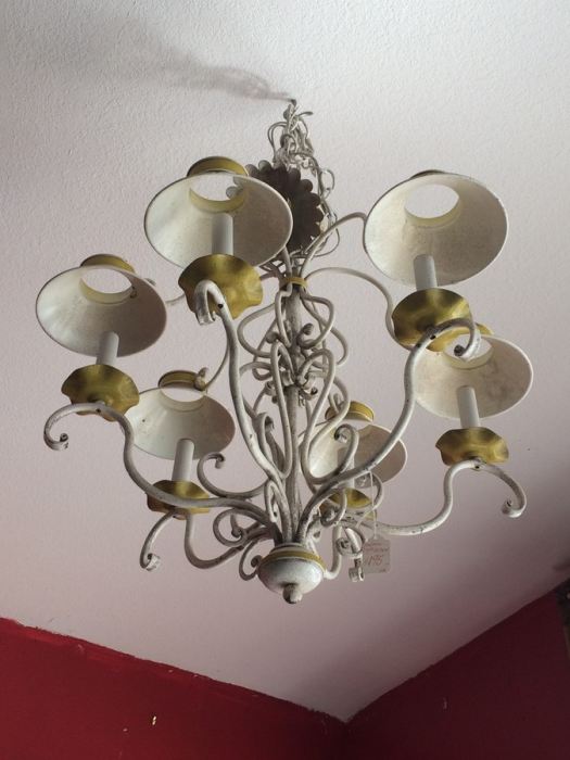 White and Yellow Italian Light Fixture [Photo 2]