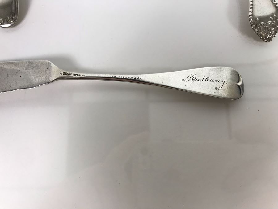 (2) Vintage Sterling Silver Forks And (1) Sterling Silver Knife (Sterling Weight: 100g, Silver Price: $79) [Photo 8]