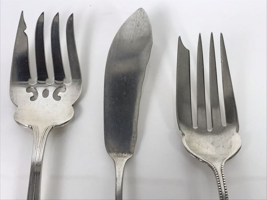(2) Vintage Sterling Silver Forks And (1) Sterling Silver Knife
