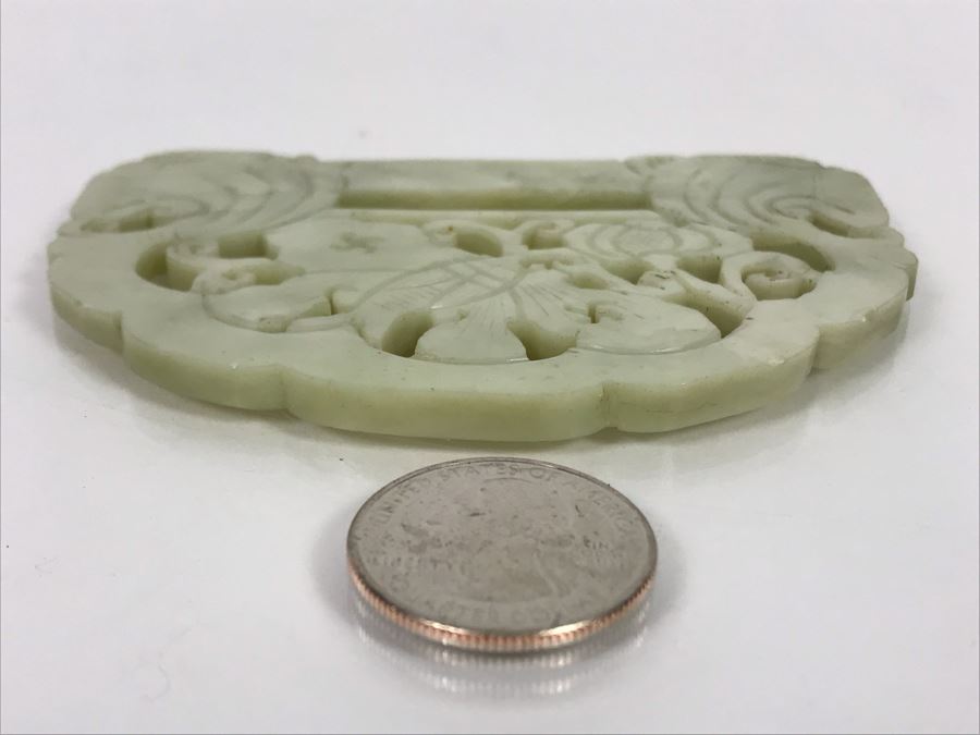 Vintage Carved Jade Jadeite Pendant From Former Miss Texas 4 X 2.75 [Photo 11]