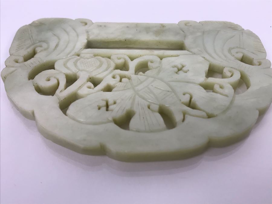 Vintage Carved Jade Jadeite Pendant From Former Miss Texas 4 X 2.75 [Photo 7]