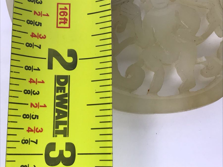 Vintage Carved Jade Jadeite Pendant Necklace From Former Miss Texas 3.5 X 2.5 [Photo 13]