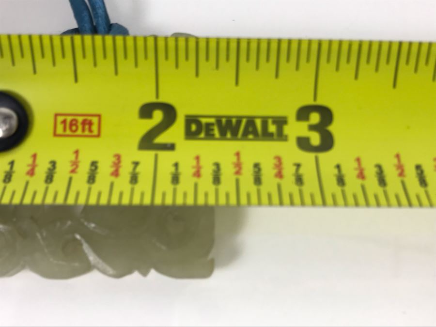 Vintage Carved Jade Jadeite Pendant Necklace From Former Miss Texas 2.38 X 1.75 [Photo 11]