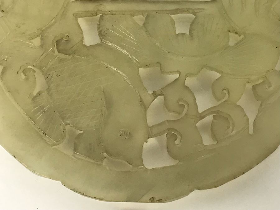 Vintage Carved Jade Jadeite Pendant From Former Miss Texas 3.6 X 2.75 [Photo 8]