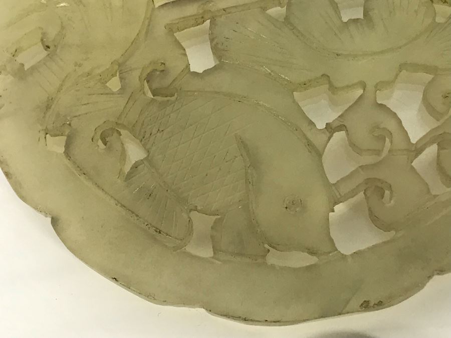 Vintage Carved Jade Jadeite Pendant From Former Miss Texas 3.6 X 2.75 [Photo 9]