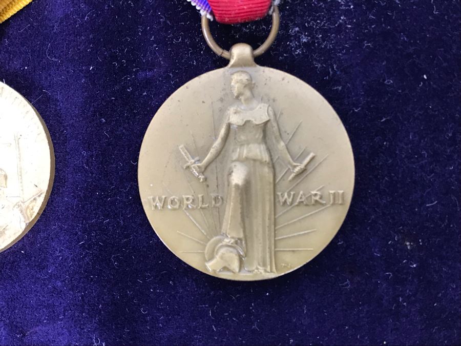 USN Captain Joseph J. Meyer Jr. USN Medals Presented For 32 Years Of Devoted Navy Service Displayed In Wooden Shadowbox Case With Sliding Glass Top 21 X 19 [Photo 16]