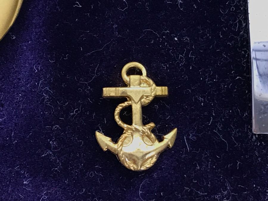 USN Captain Joseph J. Meyer Jr. USN Medals Presented For 32 Years Of Devoted Navy Service Displayed In Wooden Shadowbox Case With Sliding Glass Top 21 X 19 [Photo 49]