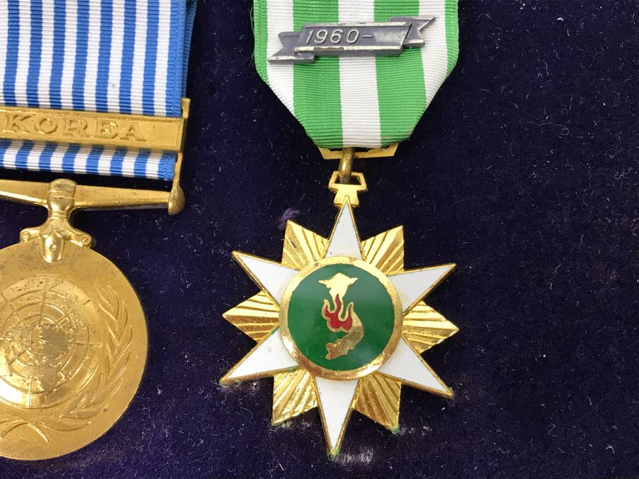 USN Captain Joseph J. Meyer Jr. USN Medals Presented For 32 Years Of Devoted Navy Service Displayed In Wooden Shadowbox Case With Sliding Glass Top 21 X 19 [Photo 39]